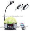 Colorful light speak with smartphone external microphone in family party