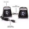 Bass 2.0 channel USB LED lights speaker with with dual passive bass woofer Driver