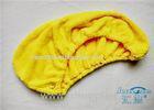 Yellow / Red Microfibre Hair Turban Towel Wrap Super Absorbent , Quick Dry Towel