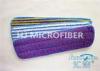 Purple Reusable Microfiber Cleaning Cloth Yarn Dyed , Wet Floor Mops