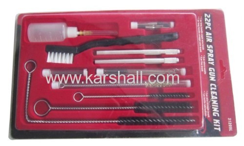 22 Piece Spraygun Cleaning Brushes Set