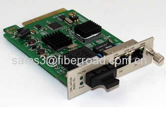 100M Copper To Fiber web Media Converter Card 2 Port