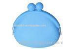 Lady / Women Blue Silicone Coin Purses Custom For Kids And Teenages