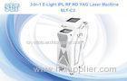 Hair Removal Multifunction Beauty Equipment / ND YAG Laser E-Light IPL RF