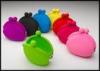 FDA Custom Waterproof Silicone Coin Purses , Silicone Coin Wallet