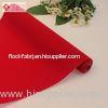 Flocked Polyester Printed Velvet Fabric For Packing Box , Red Upholstery Velvet Material