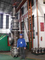 Slab through conduit gate valve