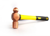 Red Copper Ball Pein Hammers Fiberglass handle