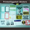 Custom very sticky pre-printed self ultra destructible brittle permanent vinyl eggshell graffiti stickers