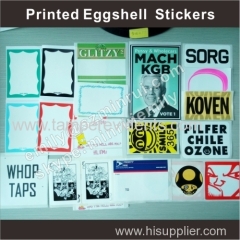 Custom very sticky pre-printed self ultra destructible brittle permanent vinyl eggshell graffiti stickers