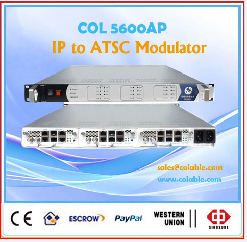 IP mux atsc rf modulator 8 frequency