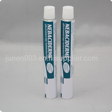 Collapsible aluminum pharmaceutical tube packaging