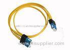 SC to SC Optical Fiber Patch Cable DX OM4 Patch Cord , UPC / APC Ferrule End Face