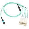 MTP / MPO LC Multimode fiber optic cable OM3 outdoor For Industrial