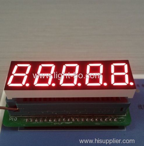 Super Red 0.56  5 Digit 7 segment led display common cathode for Instrument Panel