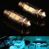 36mm 2 SMD LED 5050 Car Dome Festoon Interior Light Bulb Lamp DC 12V New White