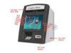 Indoor Touch Screen Desktop Self Service Banking Kiosk With Bill Validator