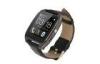 Mp3 Phone Ring Hands Free Call Bluetooth Smart Wrist Watch With Genuine Leather Band