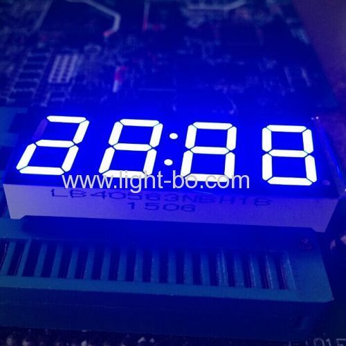 Ultra blue 0.56" 4 digit 7 segment led clock display common cathode for clock indicator
