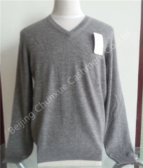 Men's V Neck Cashmere Pullover