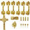 PP Material Coffin Furniture Casket Cross and handle set HS9001