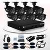 8 Channel CCTV DVR Kit Waterproof CCTV Camera 24 LEDs Home Security Camera Kits