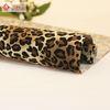 Leopard Printed Polyester Non Woven Flock Velvet Fabric With Soft Plush