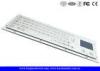 Brushed IP65 Kiosk Metal Industrial Keyboard With Touchpad Panel Mount From The Back