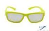 Yellow Plastic Frame Circular Polarization Lenses Reald 3D Polarized Glasses