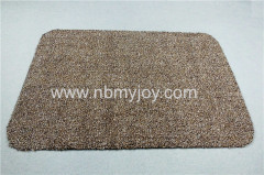 Polyester & Cotton Super Absorbent Doormat Brown