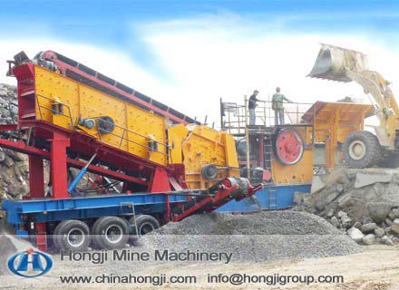 Portable rock Crushing Plant mobile jaw crusher