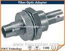 Duplex Silver Metal Fiber Optic Adapter Panel Flange Type With ST Cut Out