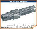 High Precision CATV DIN Optical Fiber Adapter , Threaded Size / 2 Nuts Attached
