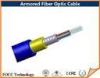 Direct Burial Armored Multimode Fiber Optic Cable With Terminated Connector
