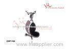Flying Butterfly Pendant With White Cubic Zircon Ceramic Silver Pendants