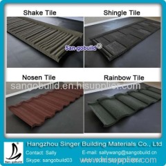 Stone Chip Coated Metal Roof Tile For Sale