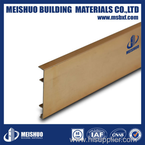 Aluminum skirting board for wall