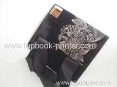 Chocolate packaging gift bag with 5cm wide silk ribbons design and printing online