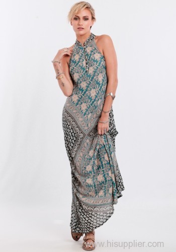 new service dress OEM Bohemian dresses for women print maxi dresses provide wholesale plus size 