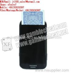 XF samsung mobile phone poker exchanger device for poker size of playing plastic cards and paper cards.