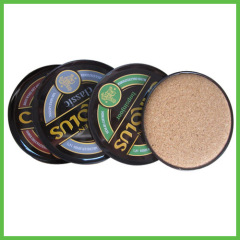 Full printed Tin cork Coasters