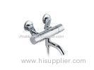 Modern Chromed Brass Thermostatic Shower Taps Double Hole Water Faucet