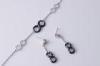 Women Infinite Series Sterling Silver Jewelry Sets Bracelet And Earring Micro Setting CSB0824 CSE081