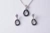 Stud Earrings And Necklaces 925 Sterling Silver Jewelry Sets With Pear Shape For Party CSP0609 CSE03