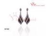 Fashion Europe Leaf Silver CZ Earrings Charming Water Drops Earpin Silver Earring Sets