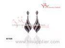 Fashion Europe Leaf Silver CZ Earrings Charming Water Drops Earpin Silver Earring Sets