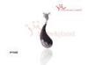 Winter TearDroped Black Leaf 925 Sterling Silver Pendant , Earrings Ring In Rhodium Plated