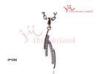 Autumn Golden Tree Fork 925 Sterling Silver Pendant With Matched Earring And Rings Set