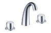 Deck Mounted Brass Basin Mixer Faucet Mixer Taps with Three Holes