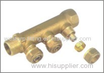 Brass Manifold three way